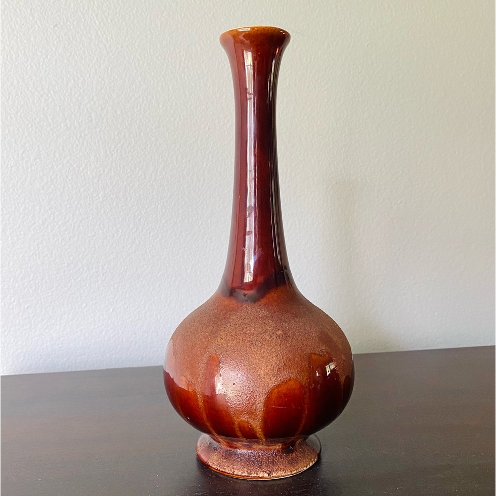 Royal Haeger Brown Drip Glaze Pottery Vase